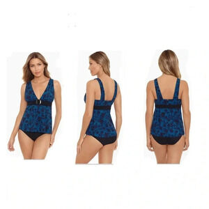 Amoressa Flower Fair Camellia Tankini Top and Bimini Bottom Size 6